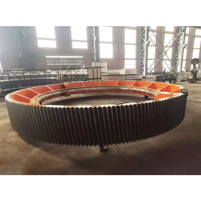 How do large gears achieve precise linear motion control in automated production lines?